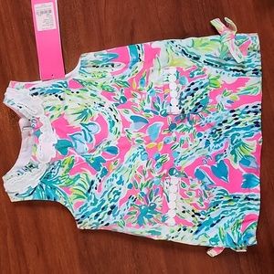 NWT Lilly Pulitzer Baby Lilly Shift in Multi Snap Back 12-18 Month